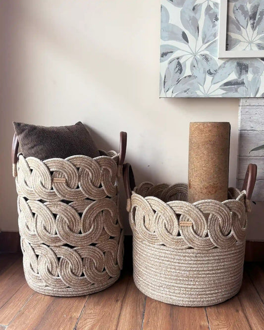 round laundry basket set beautfiul