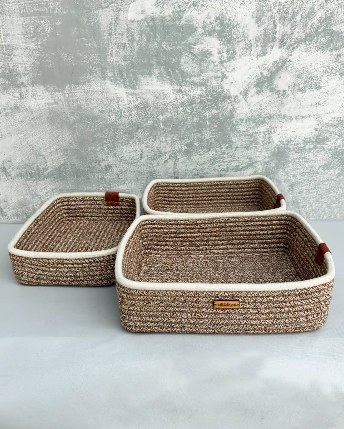 Sandstone Luxe Storage Trays (Set of 3)