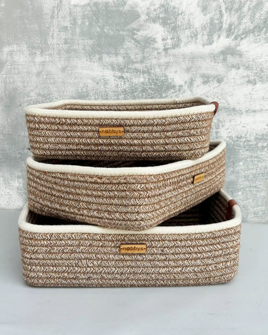 storage baskets for bathroom in offwhite ivory olour