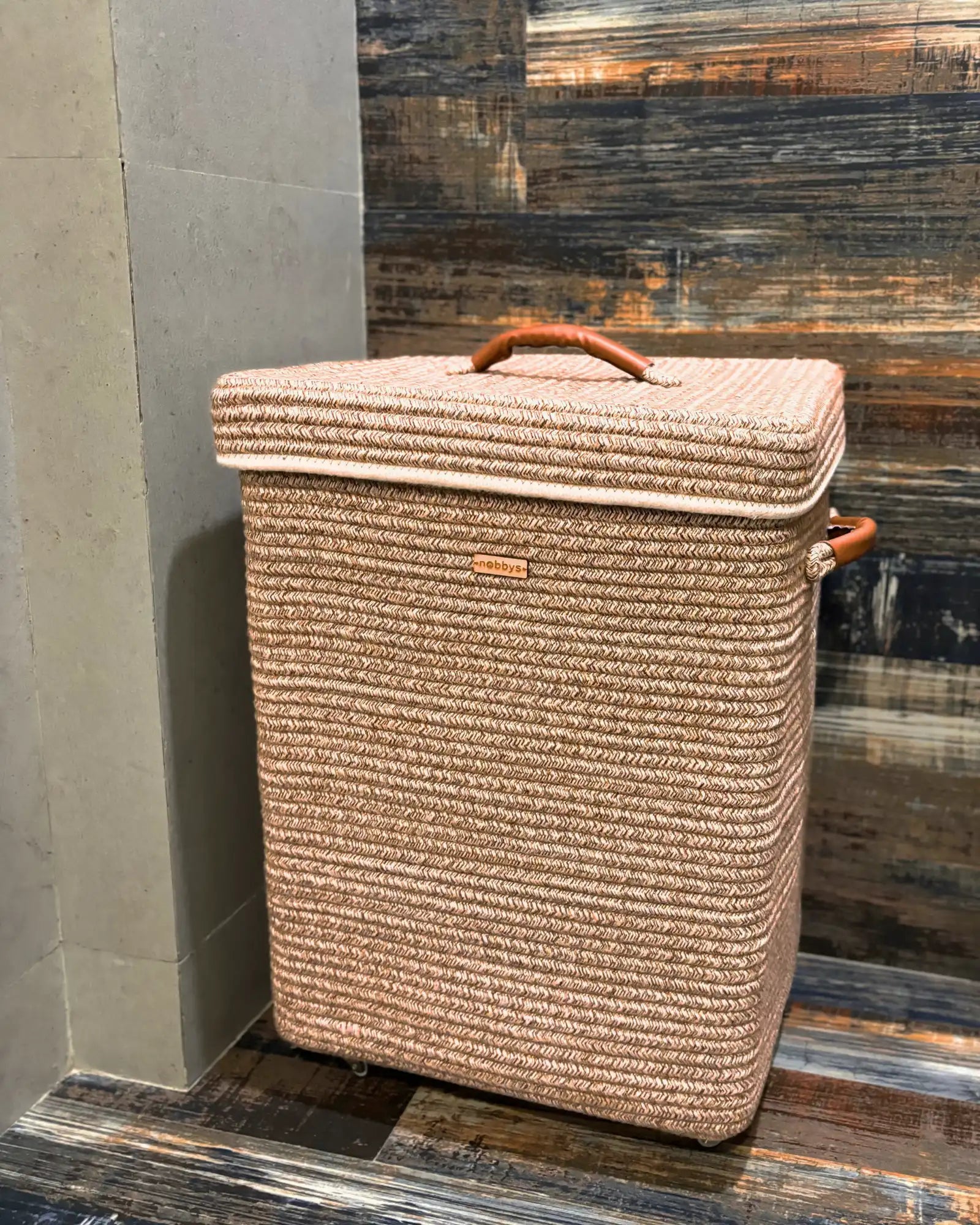 bathroom friendly with leather handles