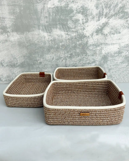 Sandstone Luxe Storage Trays (Set of 3)