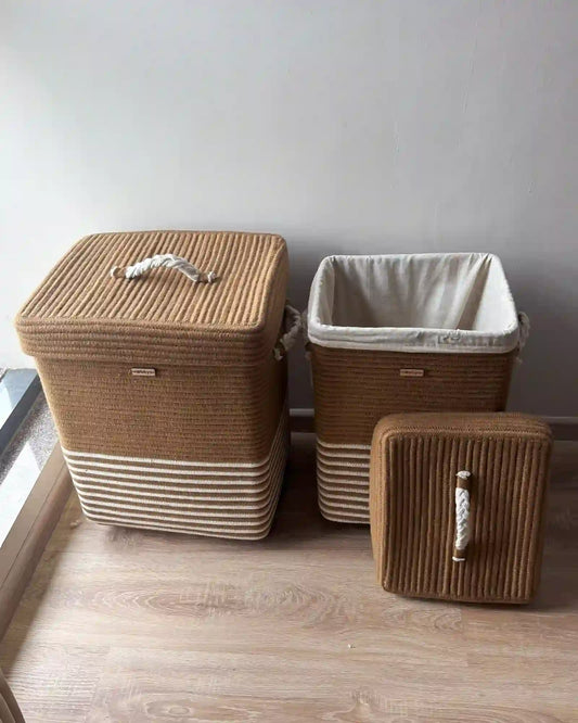 laundry basket for clothes set of 2 with wheels